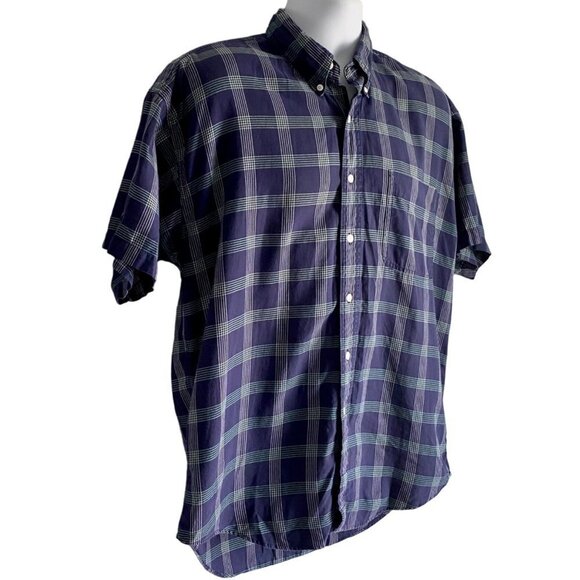 Chaps Ralph Lauren Short Sleeve Cotton Button Down Shirt Large - Picture 3 of 6